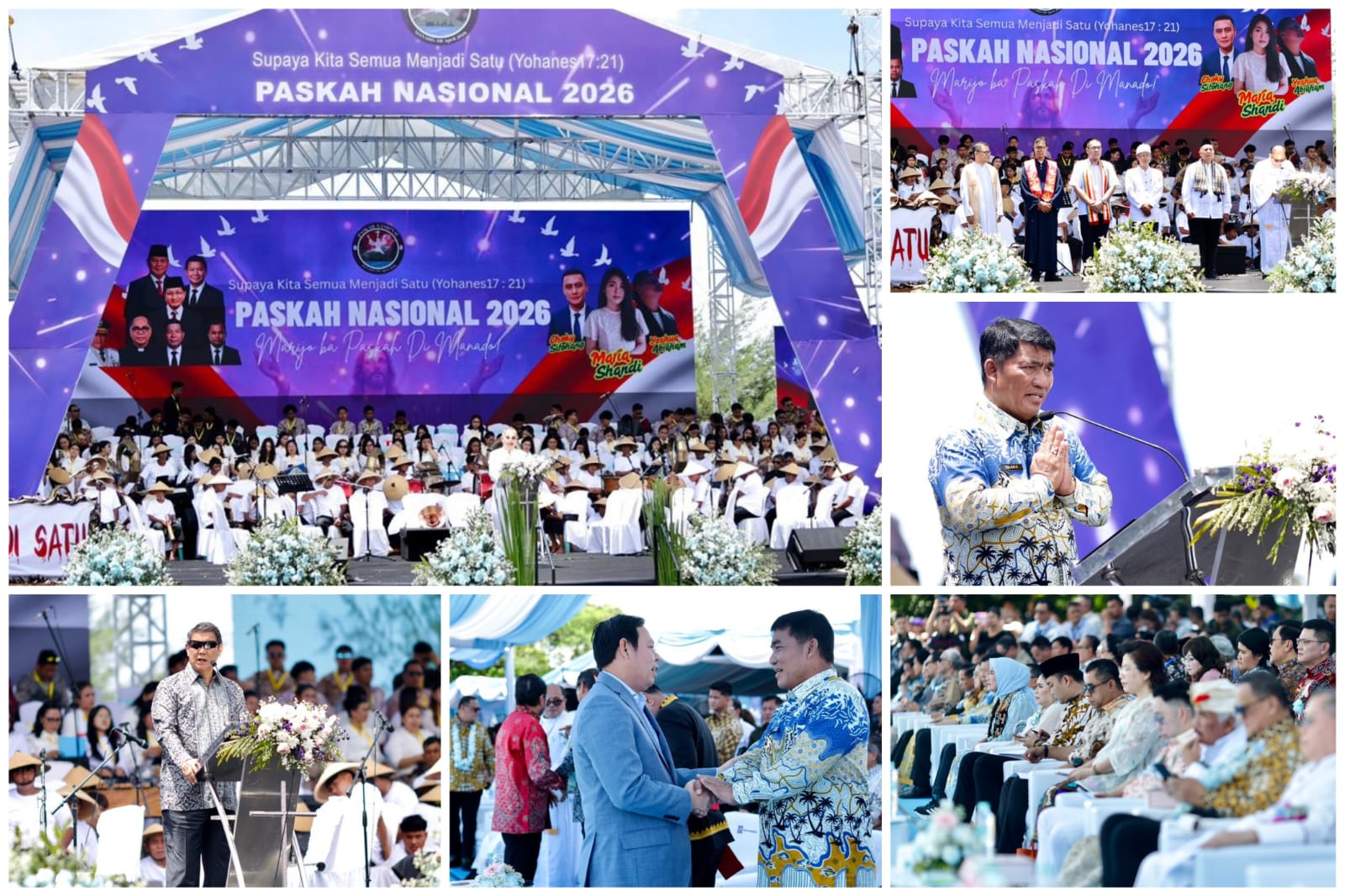 Paskah Nasional 2026 di Sulut Dihadiri Tokoh-Tokoh Penting, Gubernur Yulius: Kebangkitan Jadi Kekuatan
