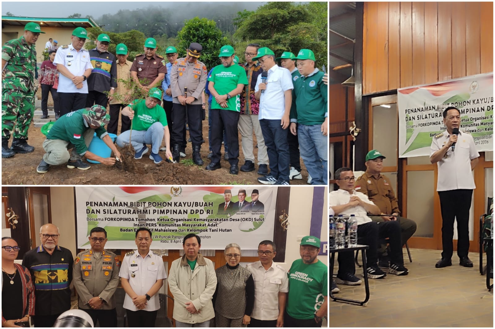 Pimpinan DPD RI Tanam Pohon di Tomohon, Ajak Pelestarian Lingkungan, Pemkot Tomohon Sambut Apresiasi