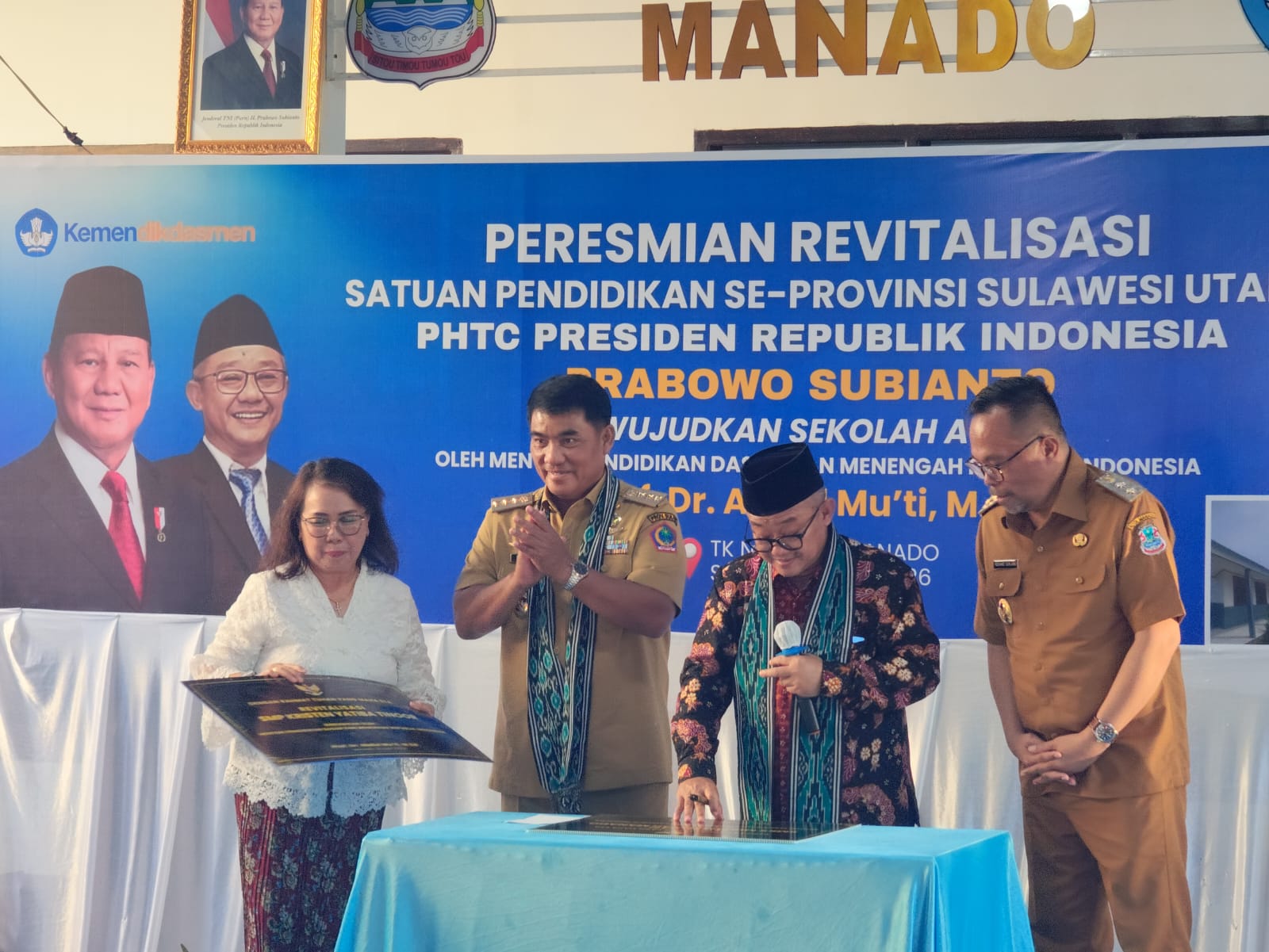Menteri Dikdasmen Abdul Mu’ti Resmikan Revitalisasi Sekolah di Sulut Melalui Program “Wujudkan Sekolah Asri”
